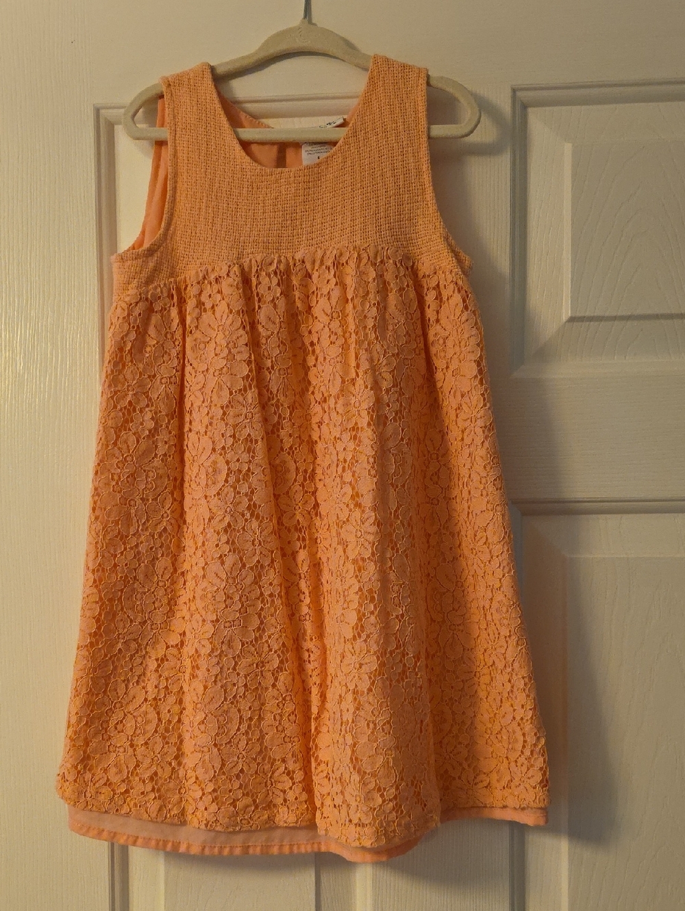 Nicole Miller Peach Lace A-Line Dress